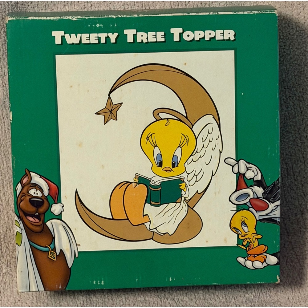 Vintage Looney Tunes Tweety Bird Angel Christmas Tree Topper with Original Box